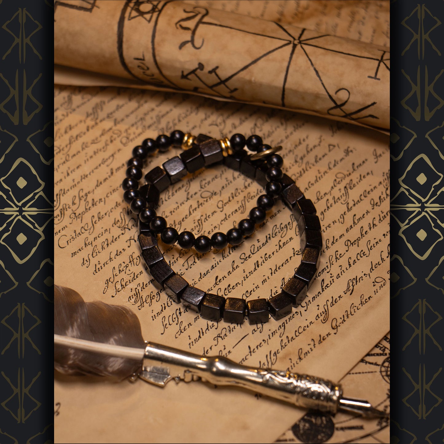 Ebony national style bracelet male ethnic style retro personality characteristic bracelet
