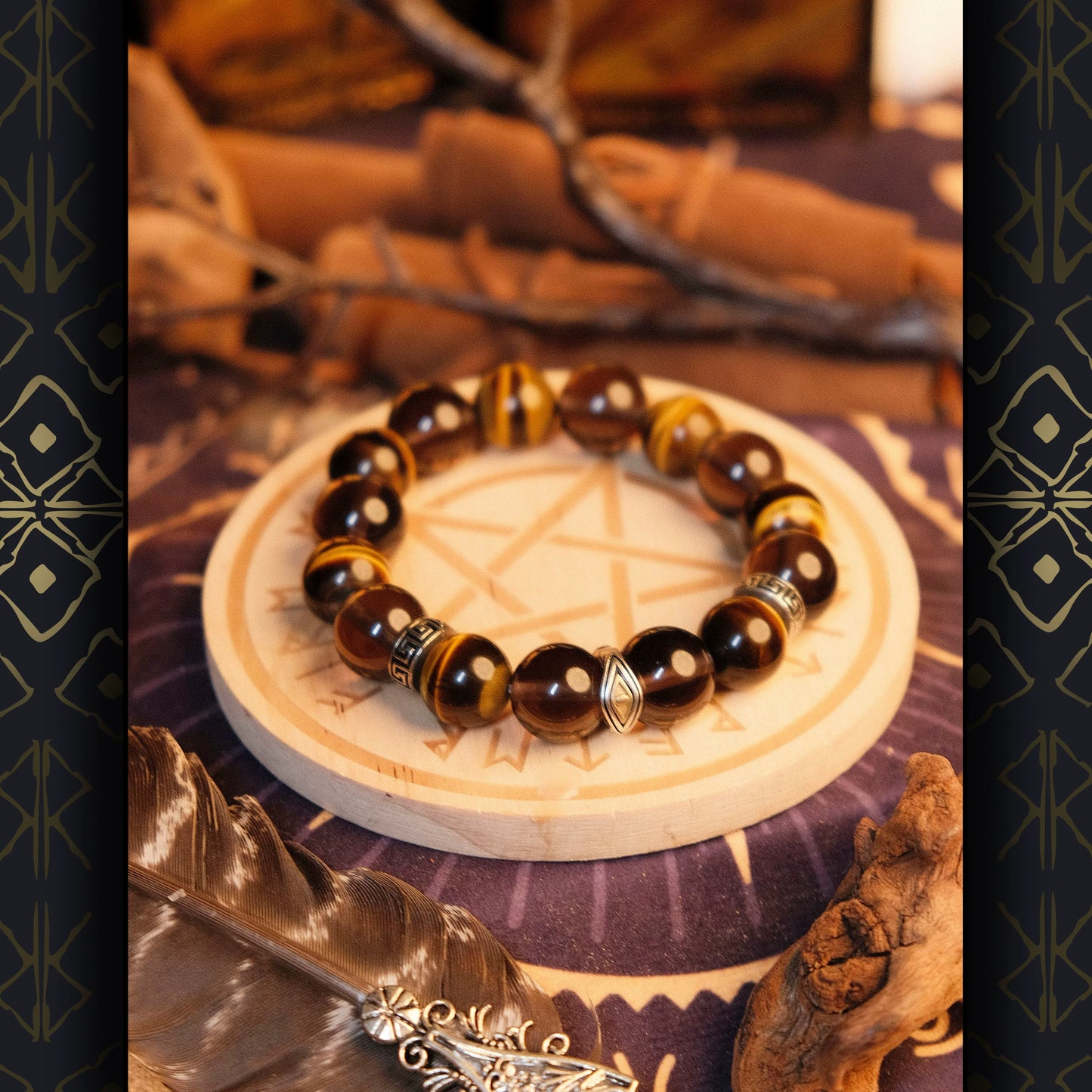 Unordered Mind — S925 Silver Tiger’s Eye & Smoky Quartz Bracelet