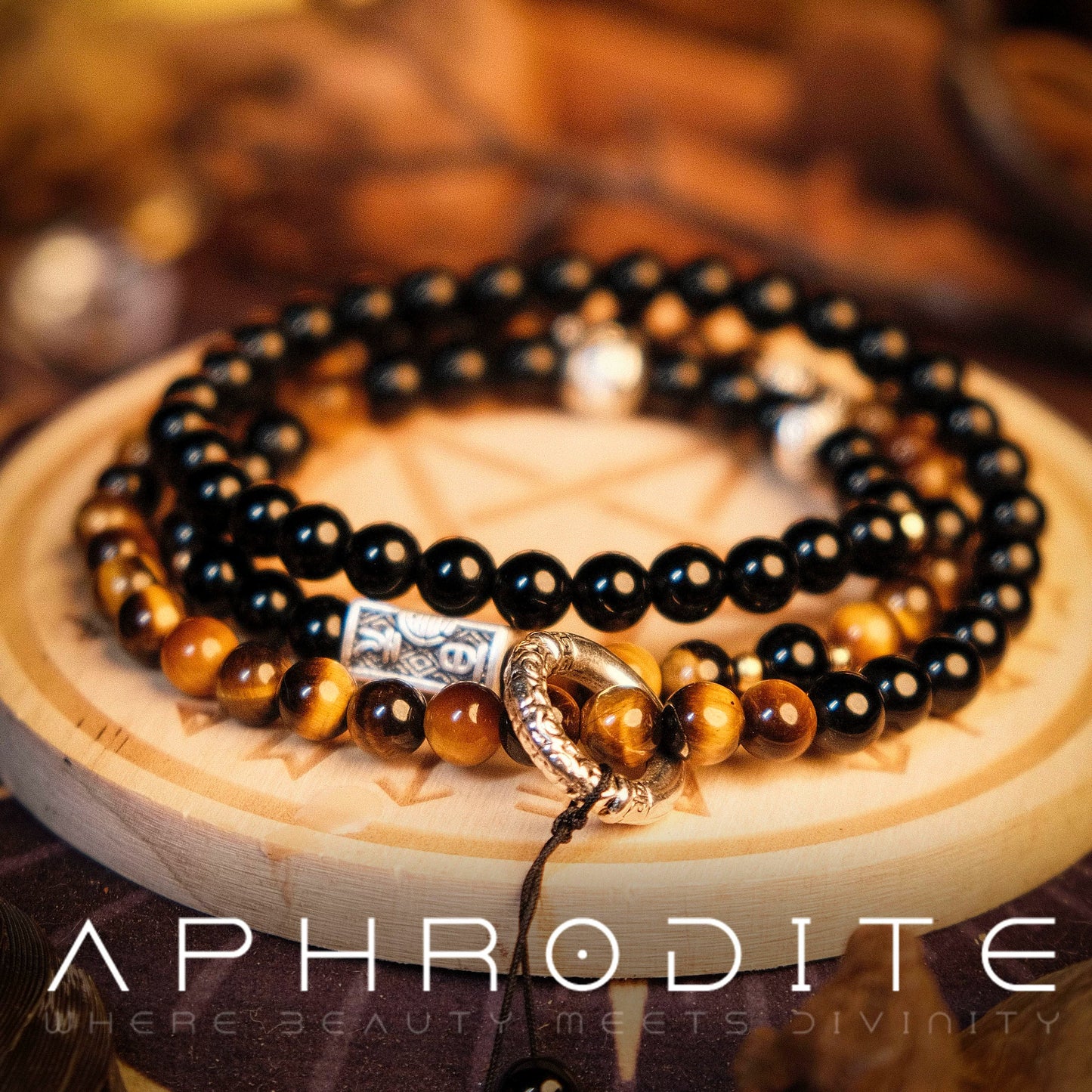 No Boundaries — Natural Tiger’s Eye & Obsidian Triple-Wrap Bracelet