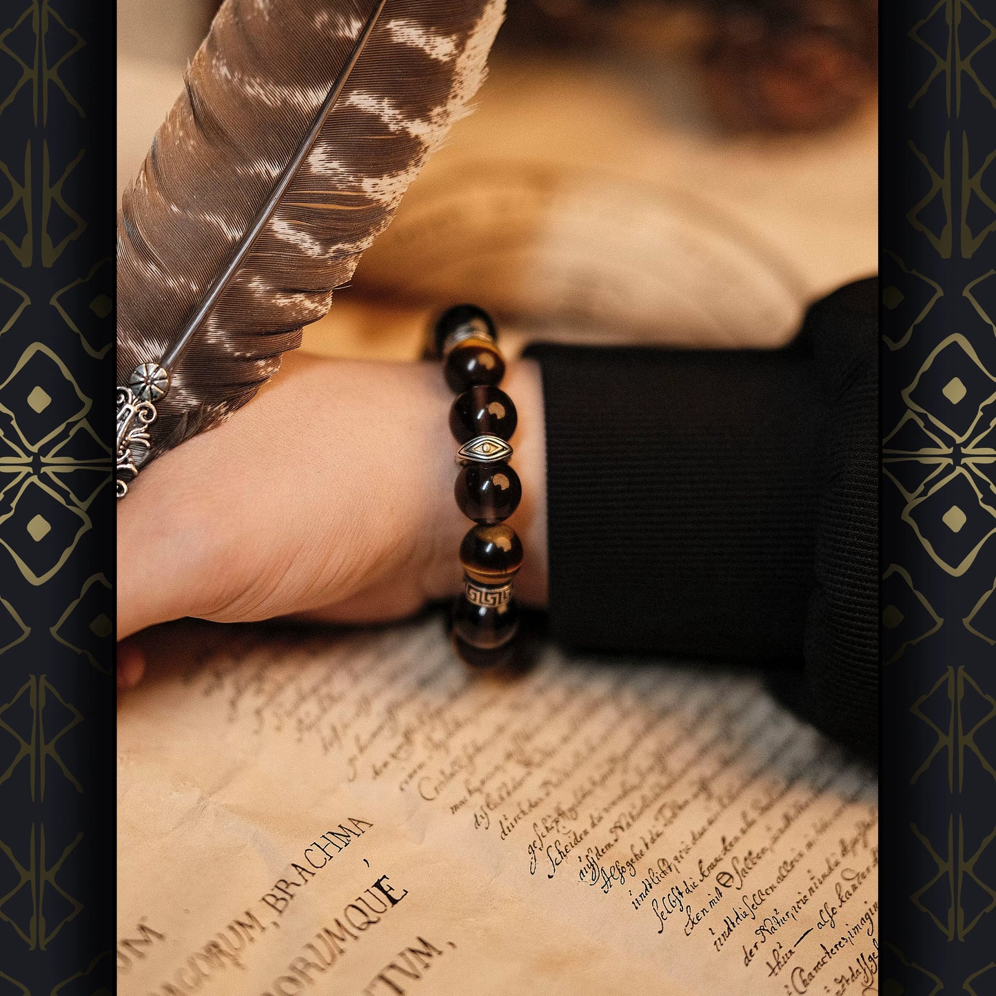 Unordered Mind — S925 Silver Tiger’s Eye & Smoky Quartz Bracelet