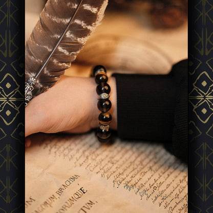 Unordered Mind — S925 Silver Tiger’s Eye & Smoky Quartz Bracelet